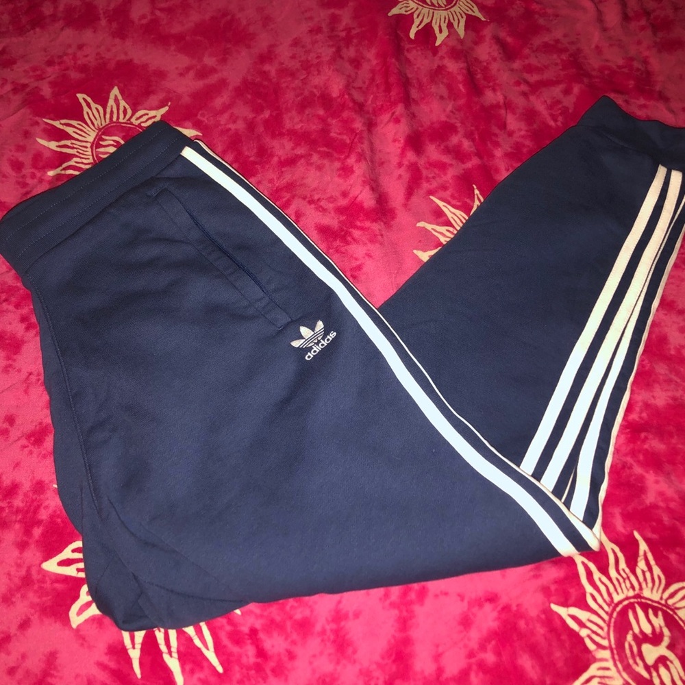 Blue adidas sweatpants